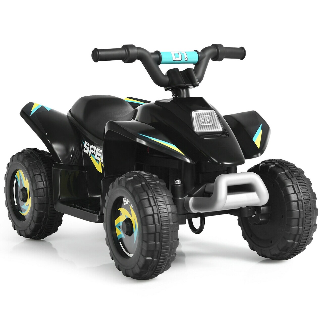 6V Kids Electric 4 Wheels Ride-On Toy with Wear-Resistant Wheels for Indoor Outdoor Use